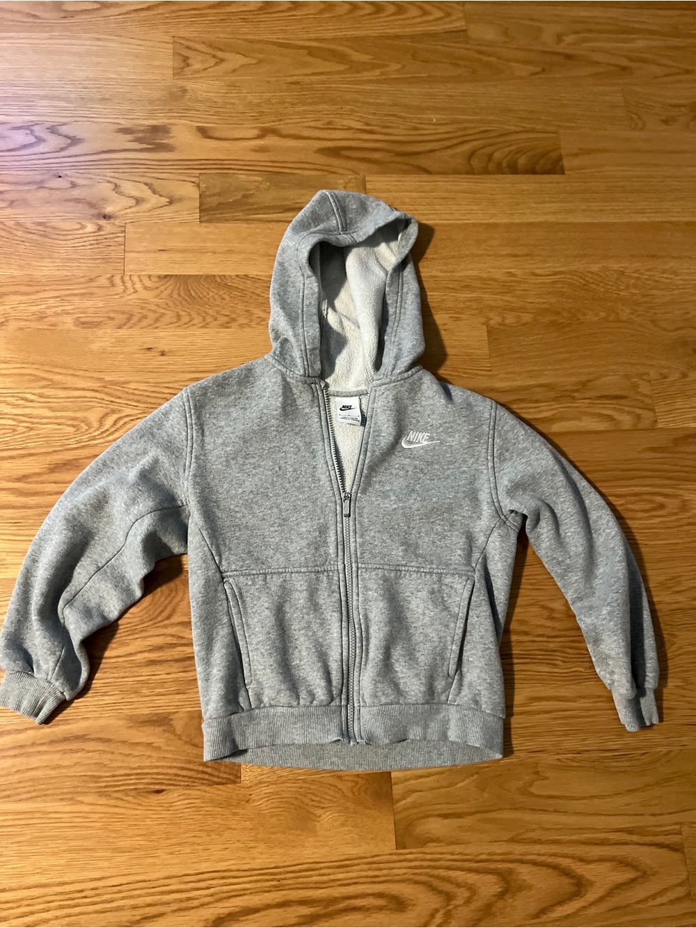 Nike Kids Heather Gray Full Zip Hoodie